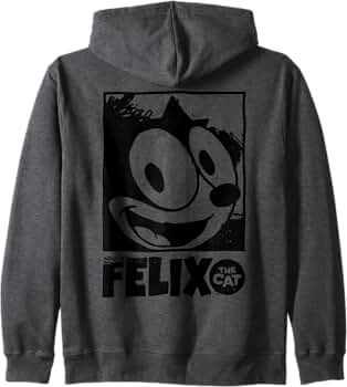 Amazon.com: Felix The Cat Portrait Zip Hoodie : Clothing, Shoes